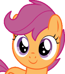 Size: 1182x1336 | Tagged: safe, artist:cyanlightning, scootaloo, pony, g4, the fault in our cutie marks, animated, blinking, cute, cutealoo, cyanlightning is trying to murder us, eye shimmer, female, gif, simple background, solo, sweet dreams fuel, transparent background, vector