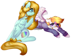 Size: 1621x1291 | Tagged: safe, artist:astralblues, oc, oc only, pegasus, pony, bandaid, clothes, colored pupils, female, mare, simple background, sweater, transparent background