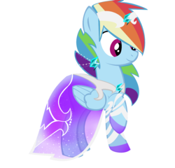 Size: 1024x984 | Tagged: safe, artist:sparkle-bubba, rainbow dash, pony, g4, alternate hairstyle, clothes, dress, female, raised hoof, simple background, solo, transparent background, vector