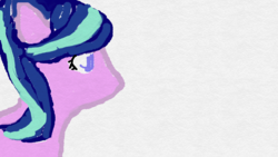 Size: 1366x768 | Tagged: safe, anonymous artist, derpibooru exclusive, starlight glimmer, pony, g4, bust, female, simple background, solo, white background