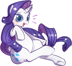 Size: 1118x1029 | Tagged: safe, artist:haden-2375, rarity, pony, unicorn, g4, blushing, cute, eyeshadow, female, looking at you, makeup, open mouth, raribetes, simple background, solo, transparent background, underhoof