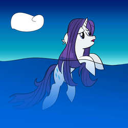 Size: 1200x1200 | Tagged: safe, artist:roguelament, rarity, pony, g4, female, solo, swimming, water, wet, wet mane, wet mane rarity