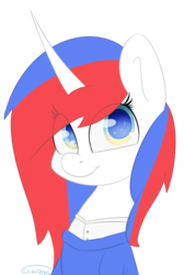 Size: 680x1014 | Tagged: safe, artist:chibadeer, oc, oc only, pony, unicorn, bust, clothes, female, mare, portrait, simple background, solo, transparent background