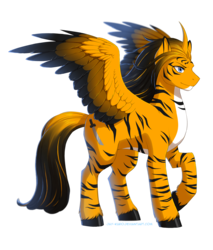 Size: 1619x1896 | Tagged: safe, artist:jay-kuro, oc, oc only, oc:charming blade, alicorn, pony, zebra, zebra alicorn, alicorn oc, colored wings, colt, cutie mark, fur, hooves, horn, male, multicolored coat, multicolored hair, multicolored wings, simple background, smiling, solo, sword, transparent background, weapon, wings