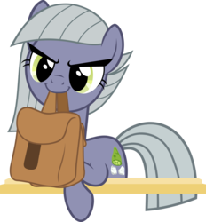 Size: 2780x3000 | Tagged: artist needed, source needed, safe, limestone pie, earth pony, pony, g4, >:), bag, cute, female, high res, limabetes, nom, simple background, smiling, smirk, solo, to saddlebags and back again, transparent, transparent background, vector