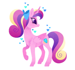 Size: 736x691 | Tagged: safe, artist:carouselunique, princess cadance, pony, g4, female, heart, simple background, solo, teen princess cadance, teenager, transparent background