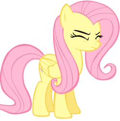 Size: 4000x4035 | Tagged: safe, artist:zachgamer77, fluttershy, pegasus, pony, g4, absurd resolution, eyes closed, female, folded wings, simple background, solo, standing, transparent background, vector