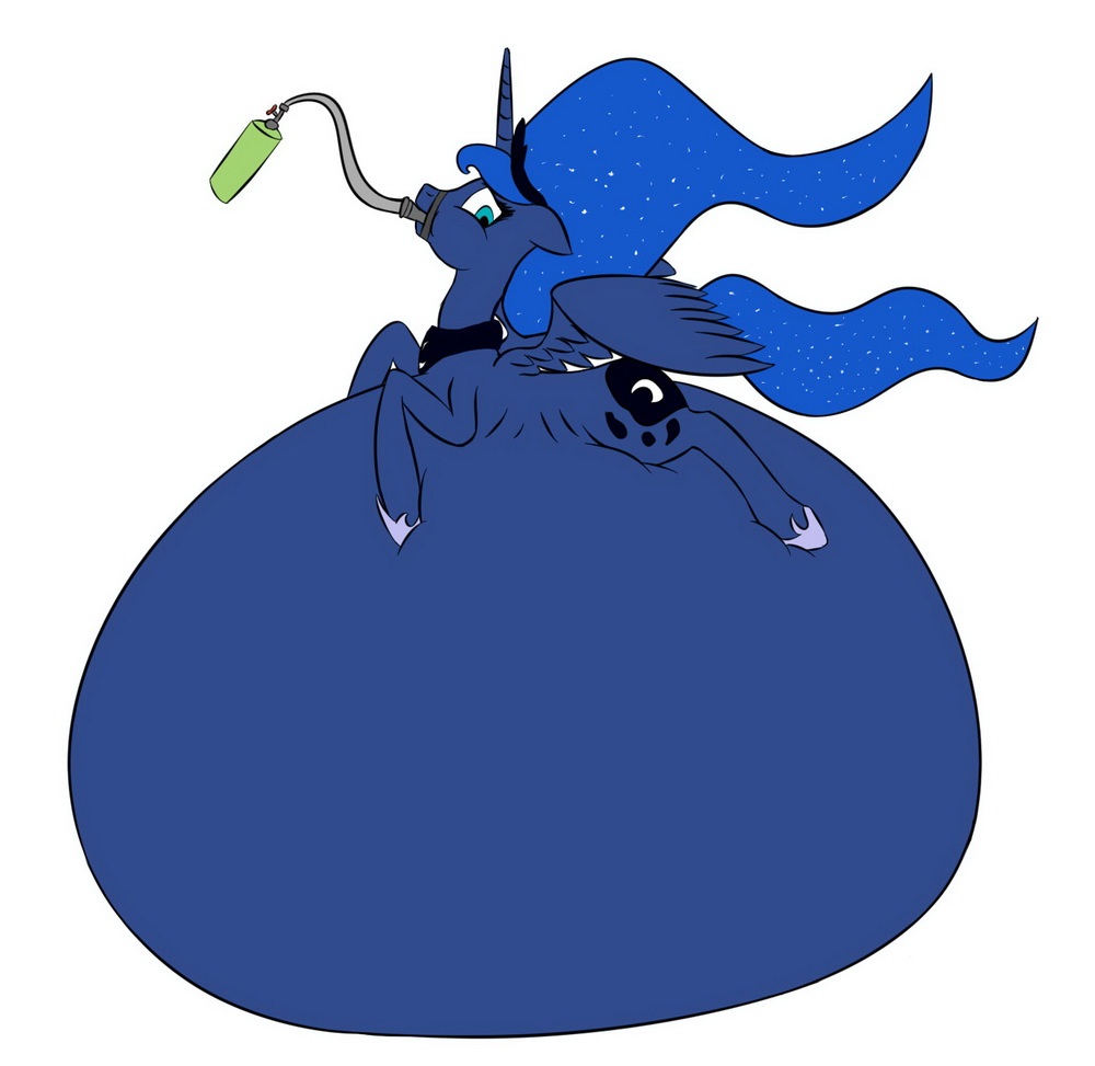 1357701 - questionable, artist:8aerondight8, princess luna, alicorn, pony,  g4, air inflation, air tank, balloona, belly, belly bed, belly expansion, belly  inflation, female, growth, impossibly large belly, inflation, princess  ballооna, request, simple ...