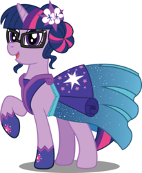 Size: 4442x5381 | Tagged: safe, artist:sugar-loop, sci-twi, twilight sparkle, pony, unicorn, g4, my little pony equestria girls: legend of everfree, absurd resolution, clothes, crystal gala, crystal gala dress, cute, dress, equestria girls ponified, female, glasses, hooves, horn, mare, open mouth, ponified, raised hoof, simple background, solo, transparent background, twiabetes, unicorn sci-twi, vector