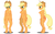 Size: 1561x980 | Tagged: safe, artist:flash equestria photography, applejack, earth pony, anthro, unguligrade anthro, g4, abs, barbie doll anatomy, breasts, busty applejack, featureless breasts, featureless crotch, female, show accurate, show accurate anthro, simple background, solo, white background