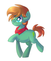 Size: 2500x3000 | Tagged: safe, artist:drawntildawn, oc, oc only, oc:azure, earth pony, pony, bandana, female, food, heterochromia, high res, mare, salad, simple background, solo, transparent background, trotting