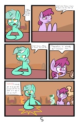 Size: 6742x10342 | Tagged: safe, artist:provolonepone, berry punch, berryshine, lyra heartstrings, pony, unicorn, comic:lyra's verse, g4, absurd resolution, cider, comic, dialogue, generic pony, team fortress 2