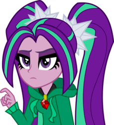 Size: 935x1019 | Tagged: dead source, safe, artist:wubcakeva, aria blaze, equestria girls, g4, my little pony equestria girls: rainbow rocks, clothes, female, hoodie, jewelry, pendant, simple background, solo, sweater, transparent background, unamused, vector