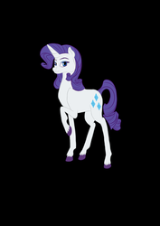 Size: 1024x1448 | Tagged: safe, artist:animalpainter, rarity, pony, g4, black background, colored hooves, female, simple background, solo