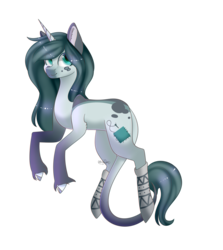 Size: 1999x2239 | Tagged: safe, artist:ohhoneybee, oc, oc only, oc:willow, classical unicorn, pony, unicorn, cloven hooves, female, horn, leonine tail, mare, simple background, solo, transparent background, unshorn fetlocks