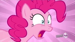 Size: 1280x720 | Tagged: safe, screencap, pinkie pie, earth pony, pony, g4, keep calm and flutter on, female, mare, open mouth, solo