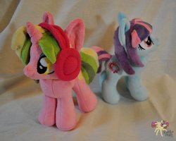 Size: 1280x1023 | Tagged: safe, artist:ketika, lemon zest, sunny flare, pony, g4, handmade, irl, photo, plushie