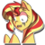 Size: 512x512 | Tagged: safe, artist:kenishra, sunset shimmer, pony, unicorn, g4, ear fluff, female, horrified, open mouth, simple background, solo, transparent background, wavy mouth