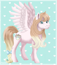 Size: 2488x2840 | Tagged: safe, artist:shadeila, oc, oc only, pegasus, pony, bow, female, high res, mare, solo, spread wings, standing, tail bow