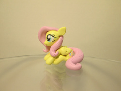 Size: 1000x750 | Tagged: safe, artist:earthenpony, fluttershy, pony, g4, craft, female, figure, glass, photo, sculpture, solo, table, traditional art