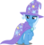 Size: 4860x5000 | Tagged: safe, trixie, pony, unicorn, g4, absurd resolution, brooch, cape, example, female, jewelry, mare, raised hoof, simple background, smiling, smirk, solo, transparent background, trixie's brooch, trixie's cape, trixie's hat