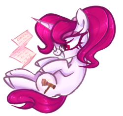 Size: 582x550 | Tagged: safe, artist:misspinka, oc, oc only, oc:roserade, pony, unicorn, female, glasses, lawyer, mare, simple background, smiling, solo, transparent background