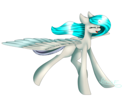 Size: 3917x3150 | Tagged: safe, artist:punzieflower2002, oc, oc only, oc:myukyu, pegasus, pony, female, high res, mare, simple background, solo, spread wings, transparent background