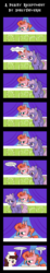 Size: 2208x11968 | Tagged: safe, artist:dinkyuniverse, nursery rhyme, peachy plume, rainbowshine, earth pony, pegasus, pony, g4, absurd resolution, chest fluff, comic, dialogue, ear fluff, female, gritted teeth, mare, nurse, open mouth, receptionist, speech bubble, stress, worried