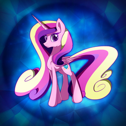 Size: 2156x2156 | Tagged: safe, artist:conniethecasanova, artist:flamevulture17, color edit, edit, princess cadance, pony, g4, colored, female, high res, looking at you, solo