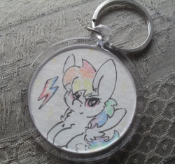 Size: 821x768 | Tagged: safe, artist:slightlyshade, rainbow dash, pony, g4, female, keychain, solo