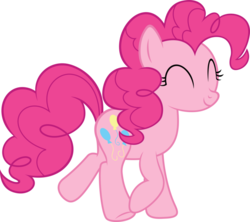 Size: 949x841 | Tagged: safe, artist:butterflypinky12345, pinkie pie, pony, g4, female, simple background, skipping, solo, transparent background, vector