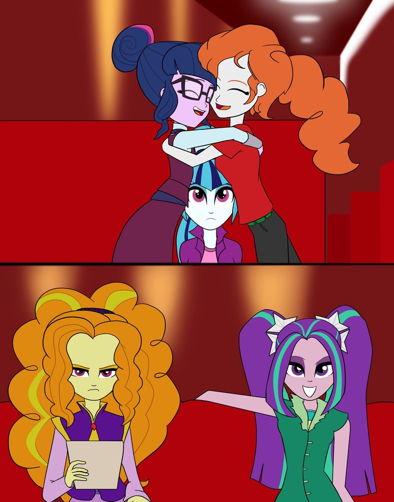 #1358850 - safe, artist:feroxultrus, <b>adagio</b> dazzle, aria blaze, sci-twi, so...