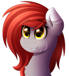 Size: 1800x2000 | Tagged: safe, artist:spirit-dude, oc, oc only, oc:crimson breeze, pony, bust, female, head, looking up, mare, portrait, simple background, solo, transparent background