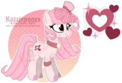 Size: 1024x700 | Tagged: safe, artist:kazziepones, oc, oc only, oc:heart lace, earth pony, pony, female, hat, mare, reference sheet, simple background, solo, transparent background