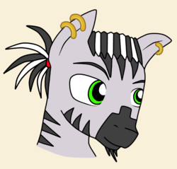 Size: 1011x965 | Tagged: safe, artist:theonewithoutaname, oc, oc only, oc:abioye, pony, zebra, bust, face, portrait, simple background, solo