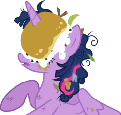 Size: 3178x3018 | Tagged: safe, artist:cloudyskie, twilight sparkle, alicorn, pony, castle sweet castle, g4, .ai available, female, food, high res, horn, horn impalement, i'm pancake, mare, messy mane, pancakes, simple background, solo, spread wings, transparent background, twilight sparkle (alicorn), vector, wings