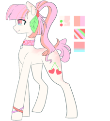 Size: 1008x1108 | Tagged: safe, artist:clefficia, oc, oc only, earth pony, pony, choker, female, mare, reference sheet, simple background, solo, transparent background