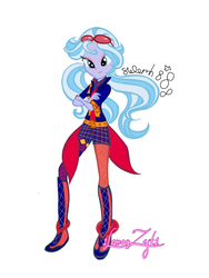 Size: 768x1024 | Tagged: safe, artist:slo0omh888, sugarcoat, equestria girls, g4, female, simple background, solo, white background