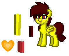 Size: 236x194 | Tagged: safe, artist:lavenderheart, oc, oc only, pegasus, pony, pony town, mom, reference sheet, solo