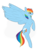 Size: 2203x2821 | Tagged: safe, artist:cyrinthia, rainbow dash, pony, g4, cloud, female, flying, high res, simple background, solo, transparent background