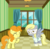 Size: 973x947 | Tagged: safe, artist:jayk180, carrot top, derpy hooves, golden harvest, earth pony, pegasus, pony, g4, my little pony: friendship is magic, where the apple lies, bandage, duo, female, filly, filly carrot top, filly derpy, filly derpy hooves, filly golden harvest, friendship, giggling, hospital gown, shipping fuel, smiling, teenage derpy hooves, vector, younger