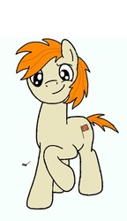 Size: 465x805 | Tagged: safe, artist:pizzamovies, oc, oc only, oc:pizzamovies, cutie mark, simple background, smiling, solo, standing