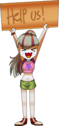 Size: 3804x8028 | Tagged: safe, artist:fj-c, edit, sonata dusk, equestria girls, g4, my little pony equestria girls: rainbow rocks, ><, absurd resolution, belly button, clothes, converse, cute, eyes closed, female, happy, help, looking at you, midriff, shoes, shorts, sign, simple background, solo, sonatabetes, transparent background, vector, x3, xd