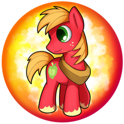 Size: 2539x2539 | Tagged: safe, artist:flamevulture17, big macintosh, earth pony, pony, g4, commission, cute, high res, macabetes, male, orb, smiling, solo