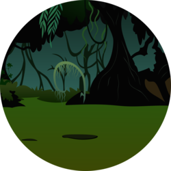 Size: 5000x5000 | Tagged: safe, artist:stjonal, .svg available, absurd resolution, background, circle, everfree forest, no pony, vector