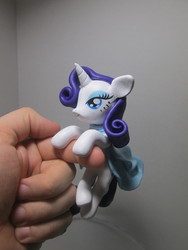 Size: 3456x4608 | Tagged: safe, artist:earthenpony, rarity, g4, clothes, craft, dress, female, hand, high res, photo, sculpture, solo, traditional art