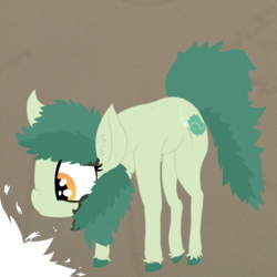 Size: 2200x2200 | Tagged: safe, artist:dragonpone, derpibooru exclusive, oc, oc only, oc:bittergreen, earth pony, pony, chest fluff, ear fluff, high res, simple background, solo, style emulation, transparent background