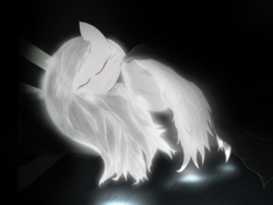 Size: 6000x4500 | Tagged: safe, artist:pacemotium, oc, oc only, pony, absurd resolution, bed, glowing, night, original character do not steal, solo