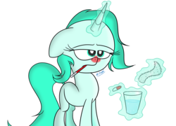 Size: 1913x1374 | Tagged: safe, artist:khushi1428, oc, oc only, oc:water dash, pony, unicorn, female, glowing horn, horn, mare, red nosed, sick, simple background, solo, transparent background