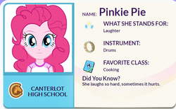 Size: 627x386 | Tagged: safe, pinkie pie, equestria girls, g4, official, eqg profiles, female, solo
